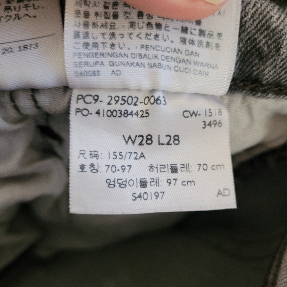 Levi' Premium 501 Grey Ankle Jeans - Picture 6 of 9